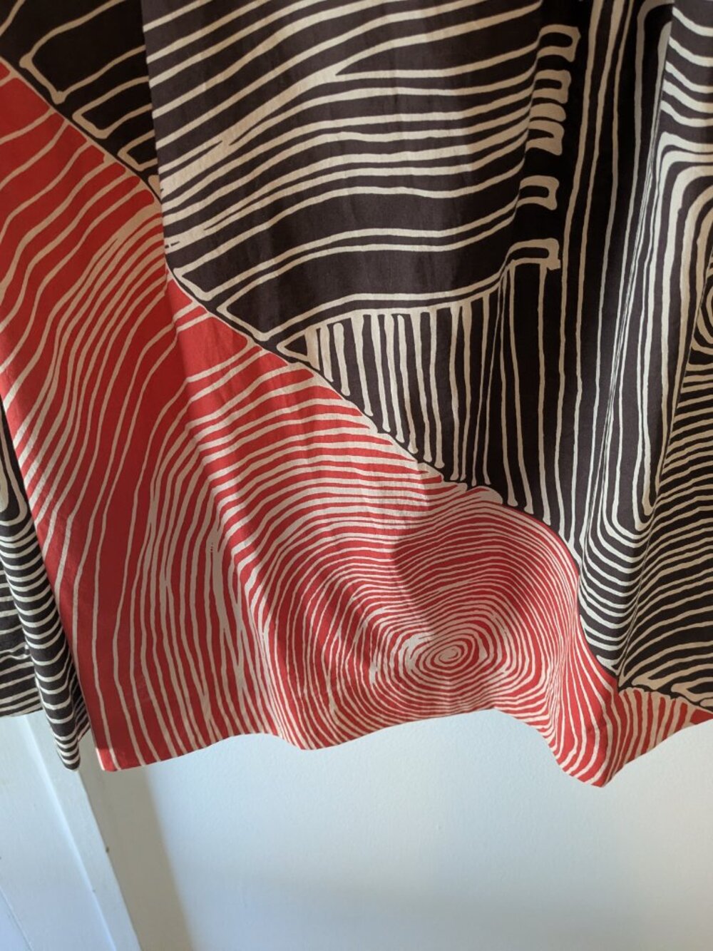 Anthropologie We Love Vera "Study of Shapes" Brown Red Halter Dress - Picture 5 of 16
